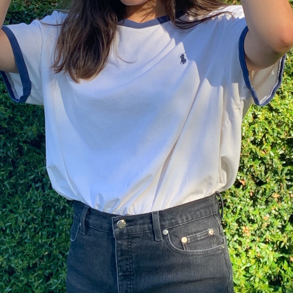 Ringed Sleeve Polo Tee